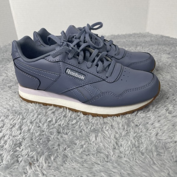 Reebok Shoes - Reebok‎ Sneakers Women's Size 6 Gray Indigo Classic Harman Run Shoes Leather